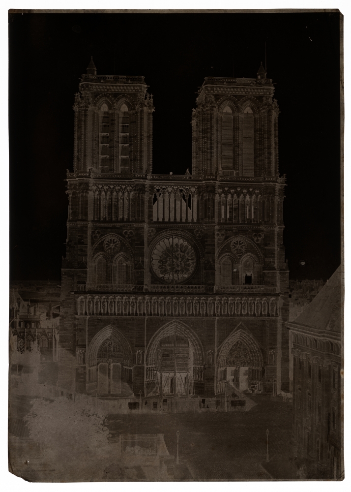 Charles NÈGRE (French, 1820-1880) Notre-Dame, Paris, circa 1853 Waxed paper negative 33.6 x 24.0 cm