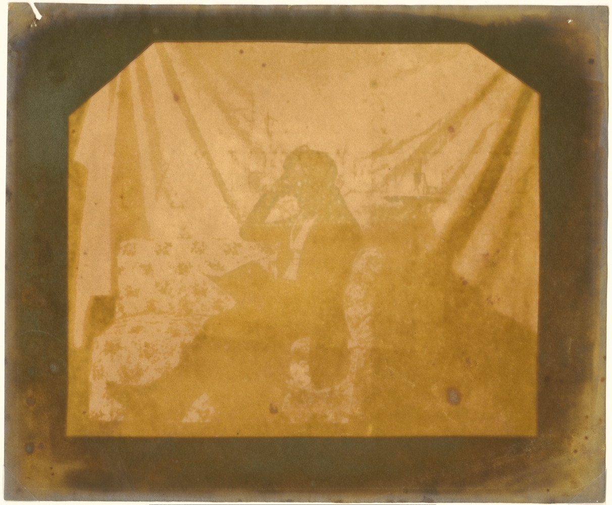William Henry Fox TALBOT (English, 1800-1877) Nicolaas Henneman reading on a couch, 2 October 1841 Salt print from a calotype negative 14.9 x 17.7 cm on 18.8 x 22.7 cm paper