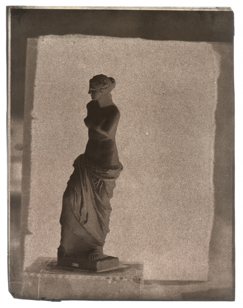 John Beasley GREENE (American, born in France, 1832-1856) Venus de Milo on rooftop in Paris, 1852-1853 Waxed paper negative 31.2 x 24.3 cm