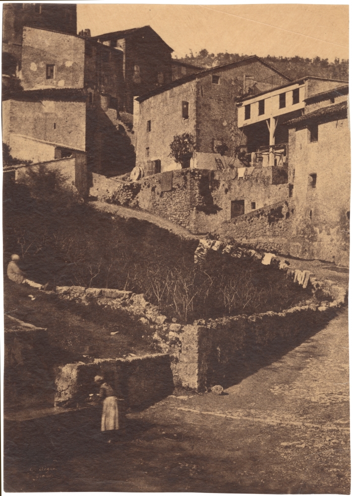 Charles NÈGRE (French, 1820-1880) Une rue à "Grasse"*, 1852 Waxed salt print from a waxed paper negative 32.7 x 23.2 cm Signed "C. Nègre" and titled "Grasse" in the negative