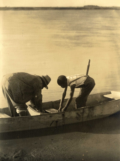 Doris Ulmann (American, 1882-1934), Man and boy oystering near Brookgreen Plantaion, Murrels Inlet, South Carolina, circa 1929-1930