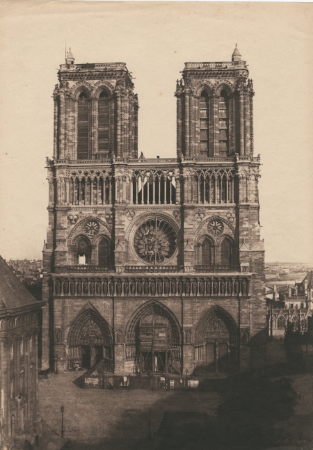 Charles NÈGRE (French, 1820-1880) Notre-Dame, Paris, circa 1853 Salt print from a waxed paper negative 32.8 x 23.1 cm Signed "C. Nègre" in the negative