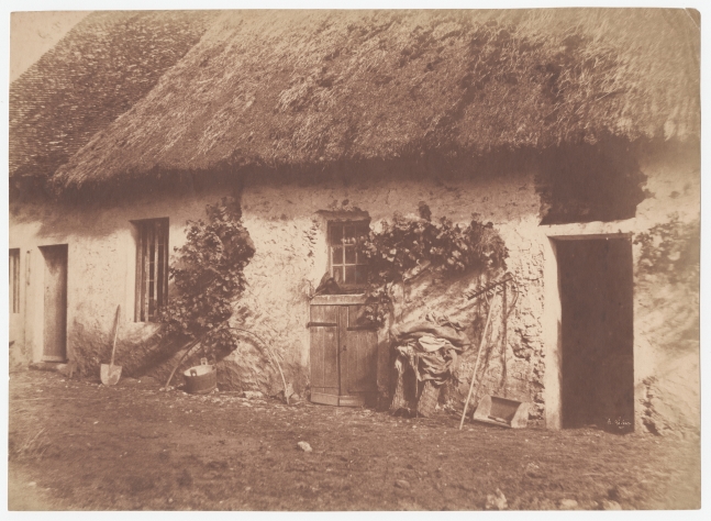 Henri LE SECQ (French, 1818-1882) Façade d'une ferme, 1851 Salt print from a waxed paper negative 24.7 x 34.1 cm Signed in the negative. Inscribed "X" lightly in pencil on verso.