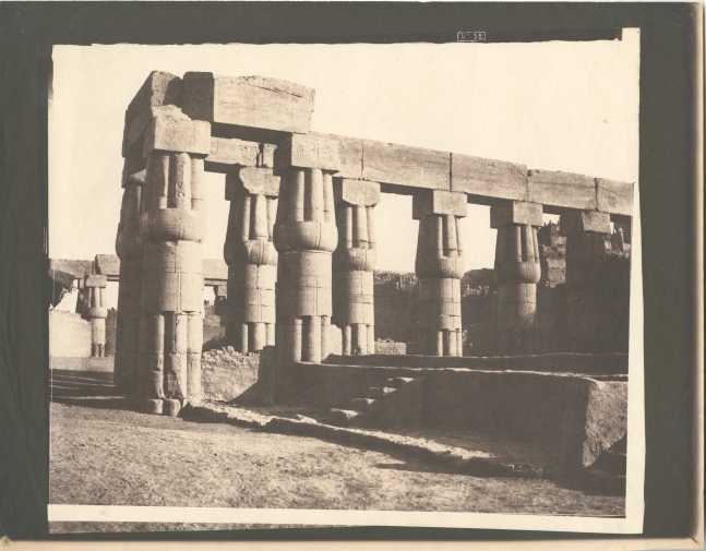 Félix TEYNARD (French, 1817-1892) Louksor (Thebes). Construction Postérieure - Galeries Parallèles. Pl. 32, 1851-1852 Salt print from a waxed paper negative 26.4 x 31.5 cm on 29.0 x 37.0 cm paper Numbered "No 32" with trim lines in the negative