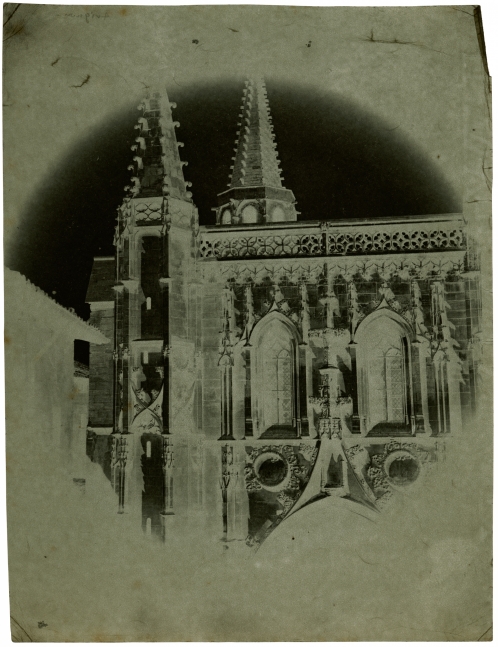Charles NÈGRE (French, 1820-1880) Saint Pierre Basilica, Avignon , 1852 Waxed paper negative 22.1 x 16.8 cm Watermark "J Whatman"