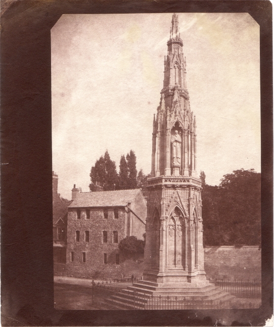 William Henry Fox TALBOT (English, 1800-1877) "The Martyrs' Monument" Oxford, 1843 Salt print from a calotype negative 20.3 x 14.4 cm on 22.3 x 18.8 cm paper, corners trimmed "LA21" in ink on verso
