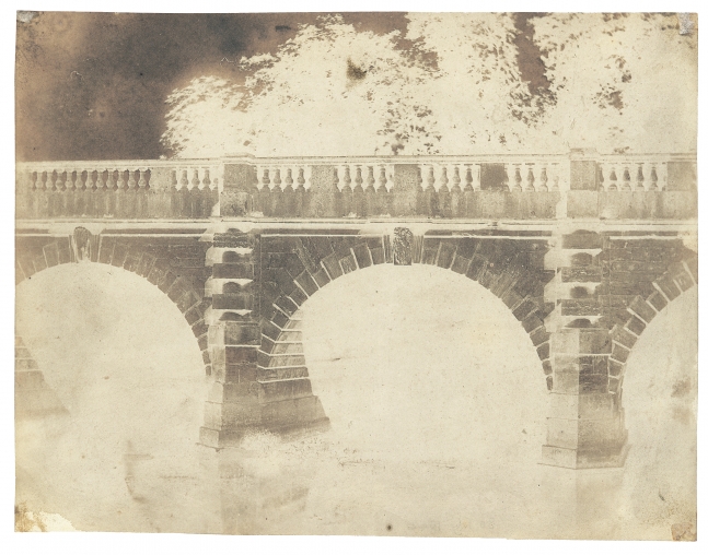 William Henry Fox TALBOT (English, 1800-1877) Magdalen Bridge, Oxford, 30 July 1842 Calotype negative, waxed 16.2 x 20.7 cm Inscribed in pencil on verso "30 July 1842"
