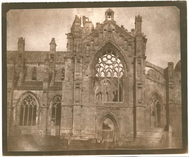 William Henry Fox TALBOT (English, 1800-1877) Melrose Abbey, 1844 Salt print from a calotype negative 17.3 x 21.2 cm on 18.7 x 22.6 cm paper "LA32" in ink on verso