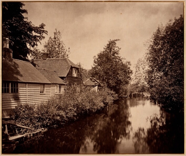 Benjamin Brecknell TURNER (English, 1815-1894) "The Mill Stream, Boulter's Lock", circa 1880s Carbon print 36.0 x 43.5 cm
