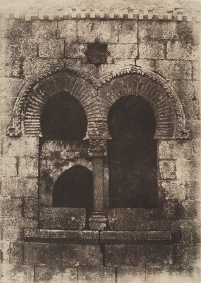 Auguste SALZMANN (French, 1824-1872) "Jérusalem, Escalier Arabe de Sainte-Marie La Grande, Détails de la partie supérieure", 1854-1856 Blanquart-Evrard process salt print from a paper negative 32.9 x 23.6 cm