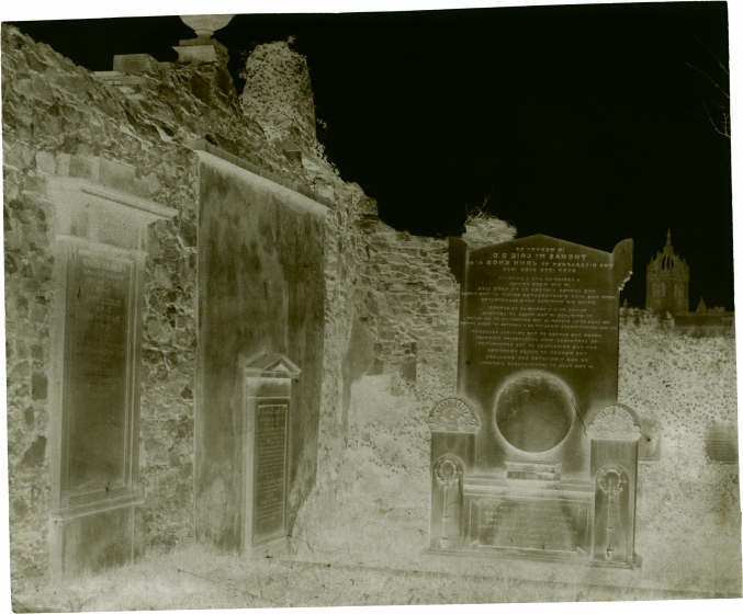 Attributed to Dr. Thomas KEITH (Scottish, 1827-1895) Tomb of Thomas McCrie, Greyfriars Churchyard, 1853-1856 Waxed paper negative 22.0 x 27.0 cm